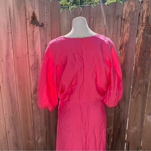 COS Pink A-Line Midi Dress with Dolman Sleeves size medium - Picture 8 of 15